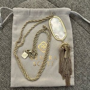 Kendra Scott Rayne Necklace - White and Gold